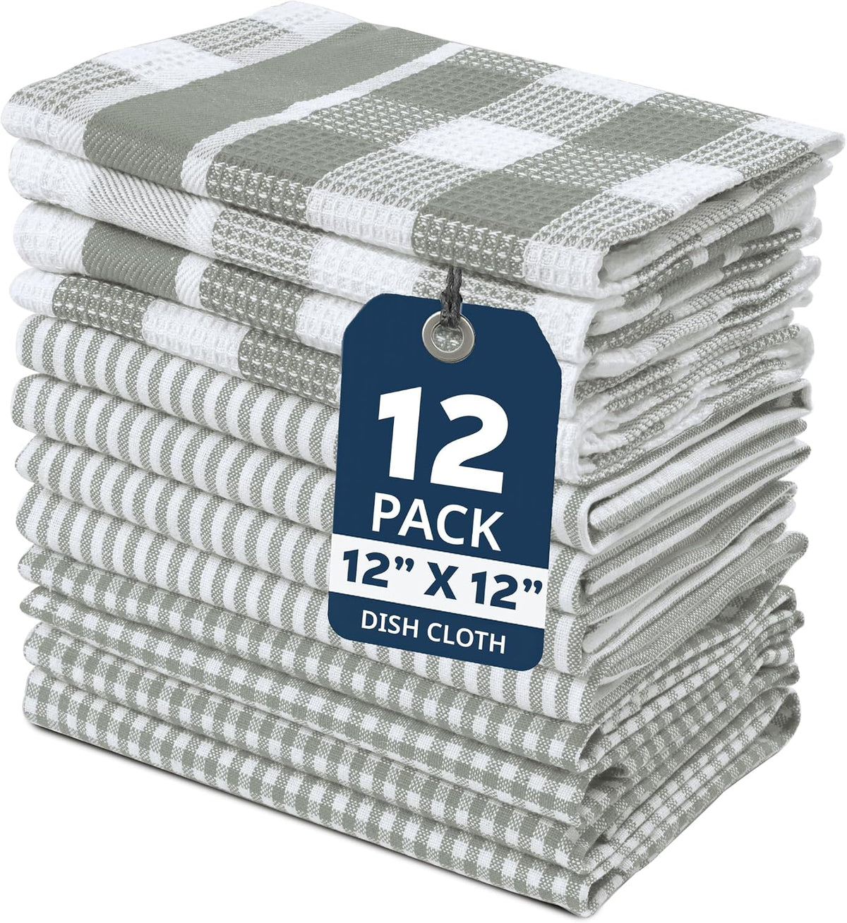 Dish Towels for Kitchen 100% Cotton Tightly Woven - Olive