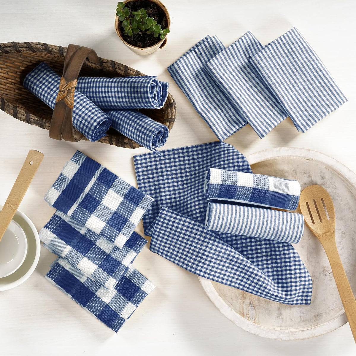 Dish Towels for Kitchen 100% Cotton Tightly Woven - Olive