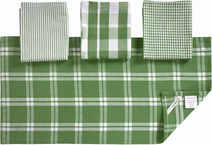 Dish Towels for Kitchen 100% Cotton Tightly Woven - Olive