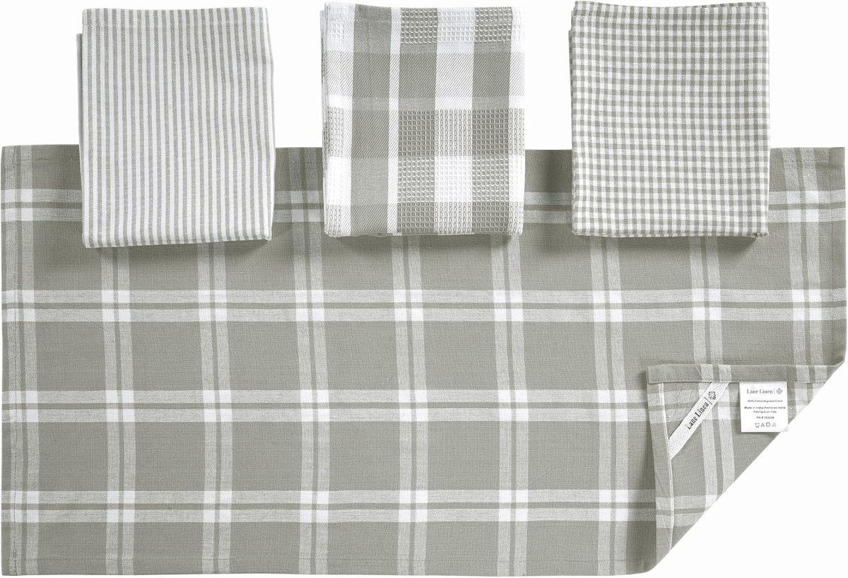 Dish Towels for Kitchen 100% Cotton Tightly Woven - Olive