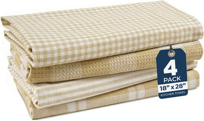 Dish Towels for Kitchen 100% Cotton Tightly Woven - Olive