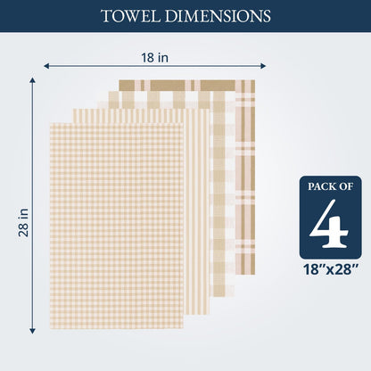 Dish Towels for Kitchen 100% Cotton Tightly Woven - Olive
