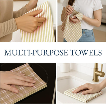 Dish Towels for Kitchen 100% Cotton Tightly Woven - Olive