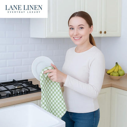Dish Towels for Kitchen 100% Cotton Tightly Woven - Olive