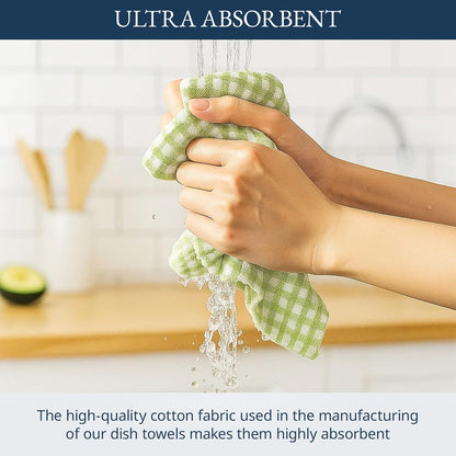 Dish Towels for Kitchen 100% Cotton Tightly Woven - Olive
