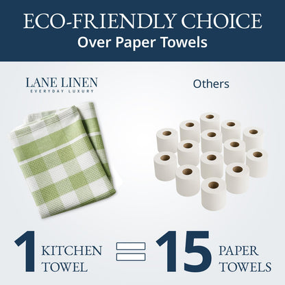 Dish Towels for Kitchen 100% Cotton Tightly Woven - Olive