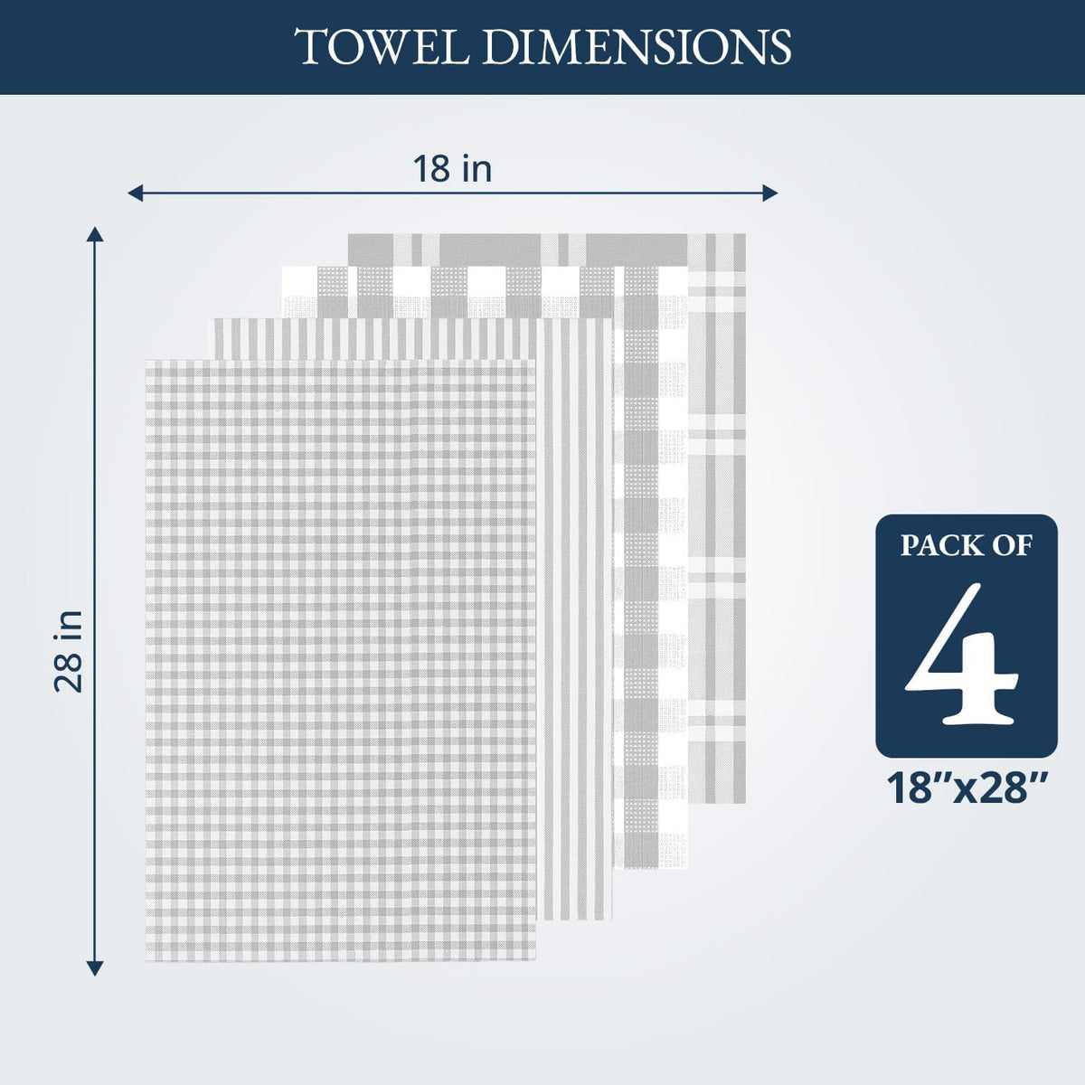 Dish Towels for Kitchen 100% Cotton Tightly Woven - Olive
