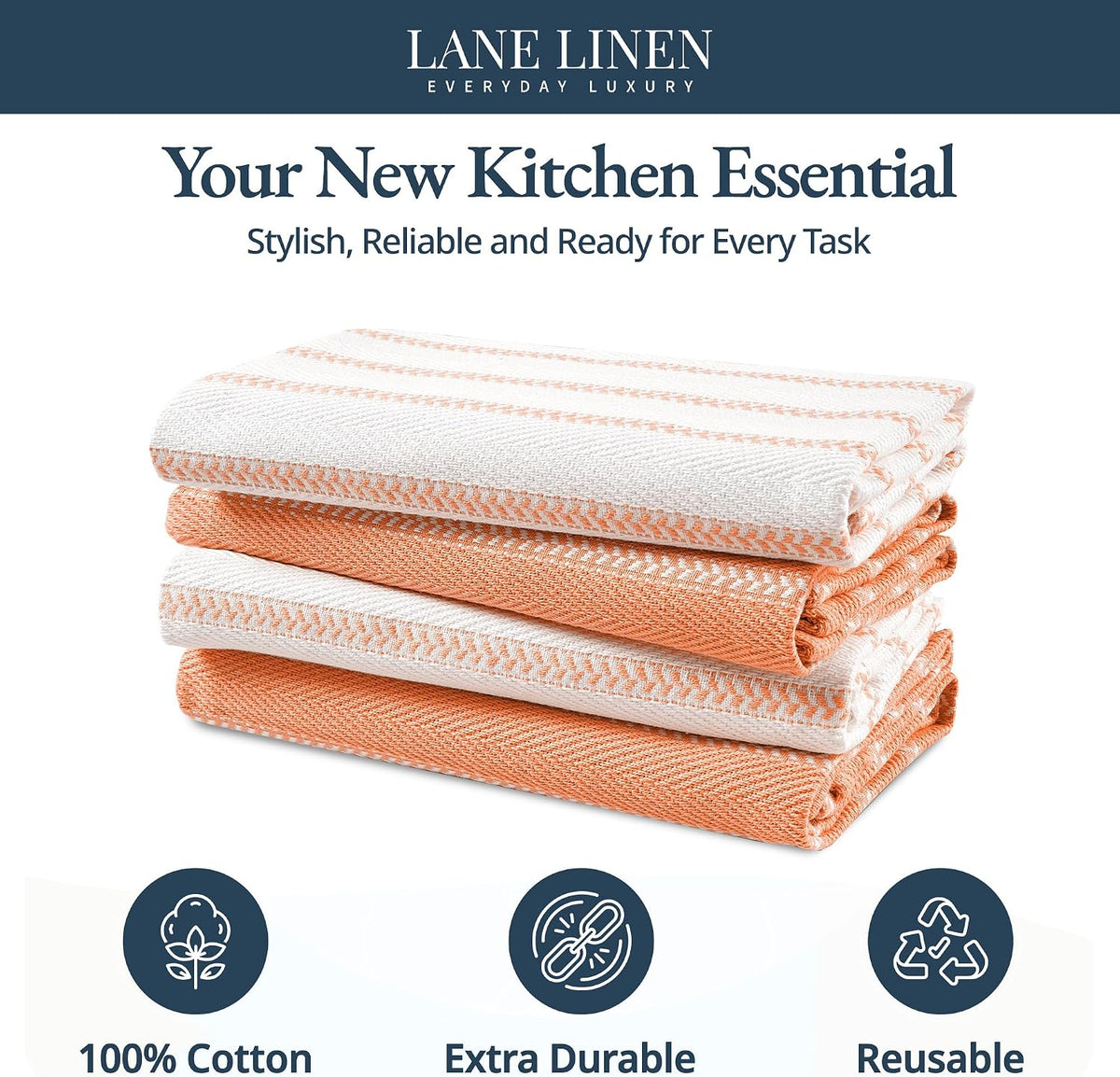 Dish Towels for Kitchen 100% Cotton Tightly Woven - Olive