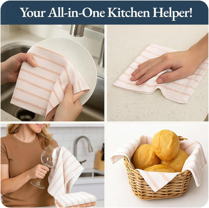 Dish Towels for Kitchen 100% Cotton Tightly Woven - Olive