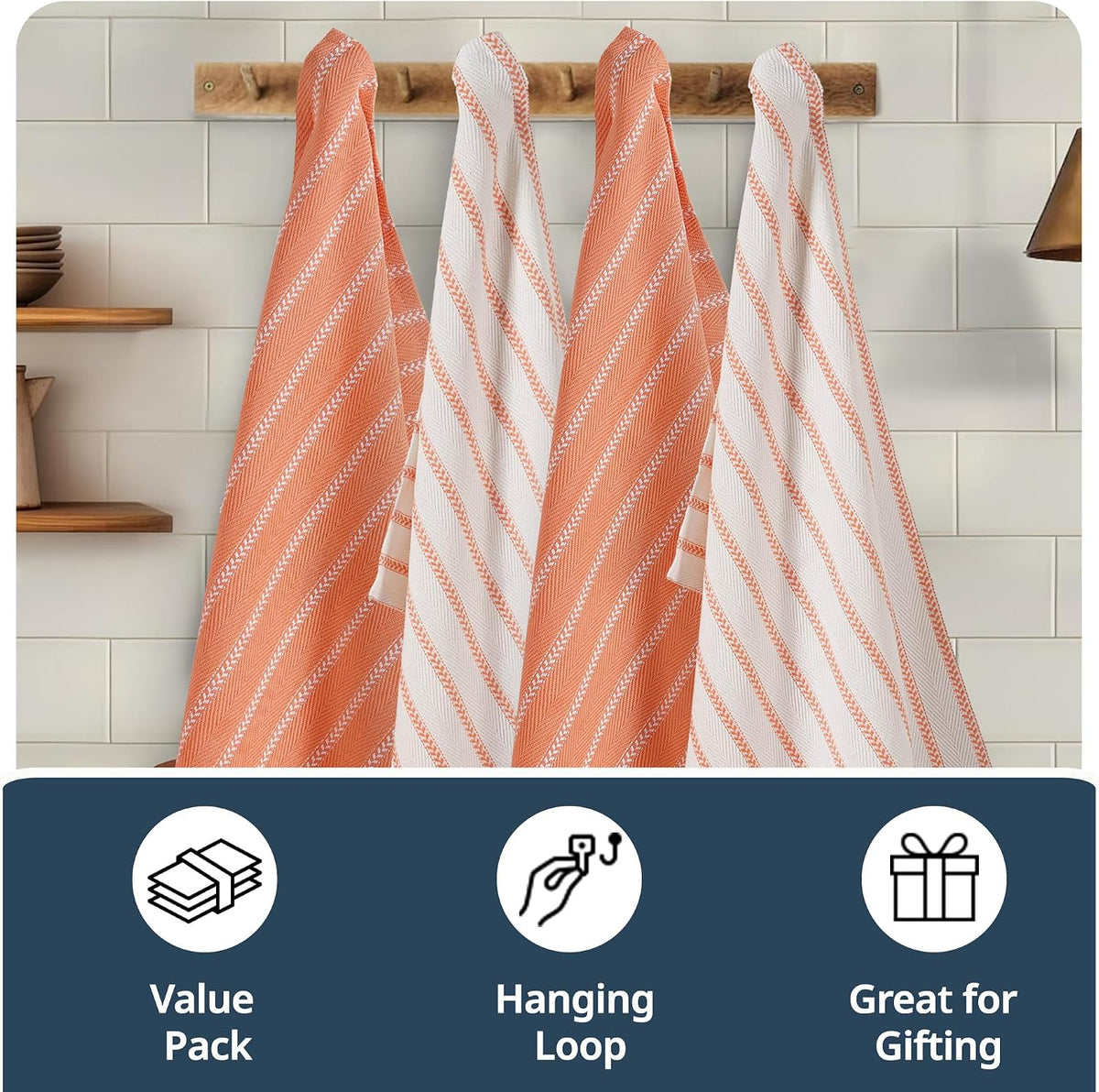 Dish Towels for Kitchen 100% Cotton Tightly Woven - Olive