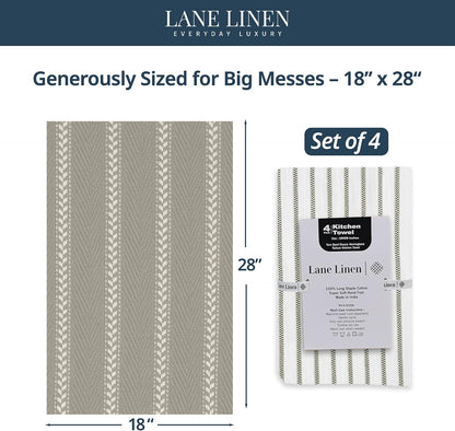 Dish Towels for Kitchen 100% Cotton Tightly Woven - Olive