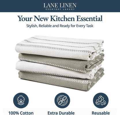 Dish Towels for Kitchen 100% Cotton Tightly Woven - Olive