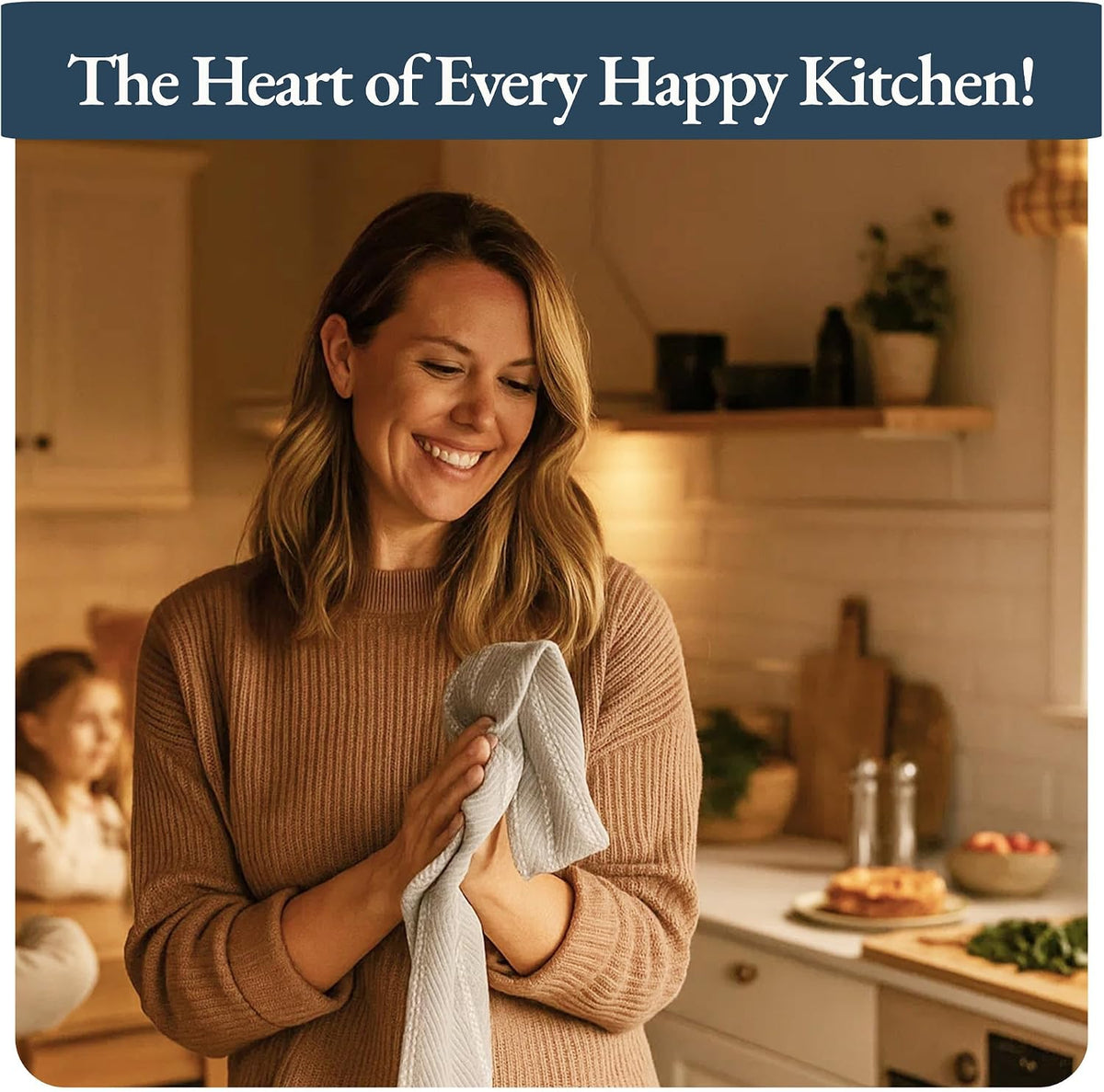 Dish Towels for Kitchen 100% Cotton Tightly Woven - Olive