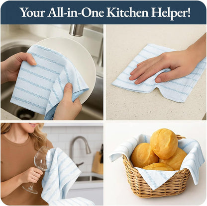 Dish Towels for Kitchen 100% Cotton Tightly Woven - Olive