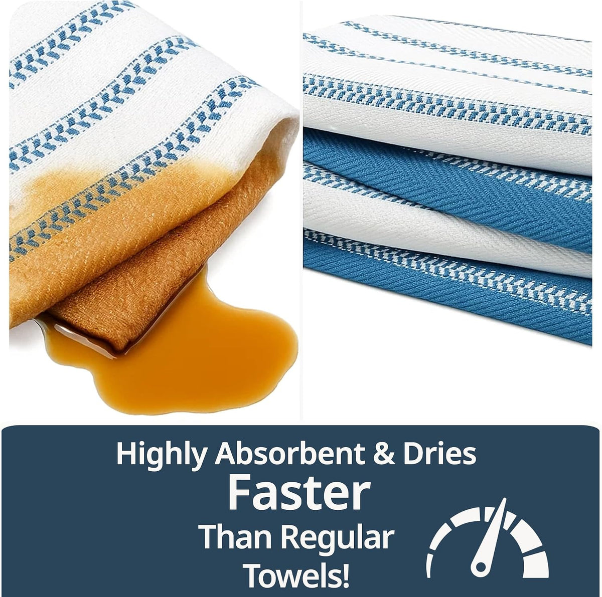 Dish Towels for Kitchen 100% Cotton Tightly Woven - Olive