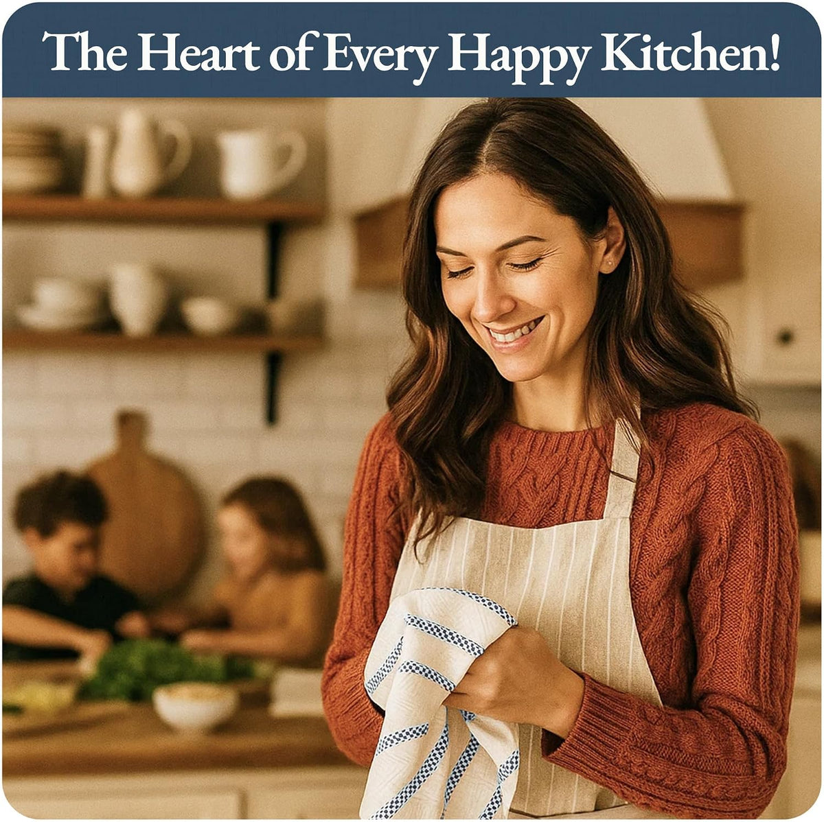 Dish Towels for Kitchen 100% Cotton Tightly Woven - Olive