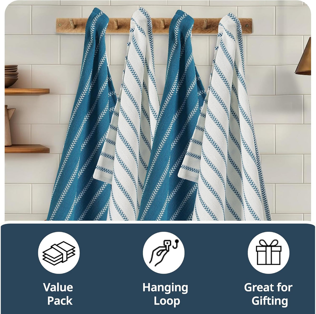 Dish Towels for Kitchen 100% Cotton Tightly Woven - Olive