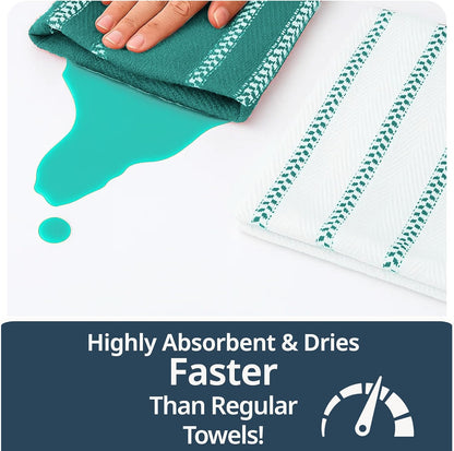 Dish Towels for Kitchen 100% Cotton Tightly Woven - Olive
