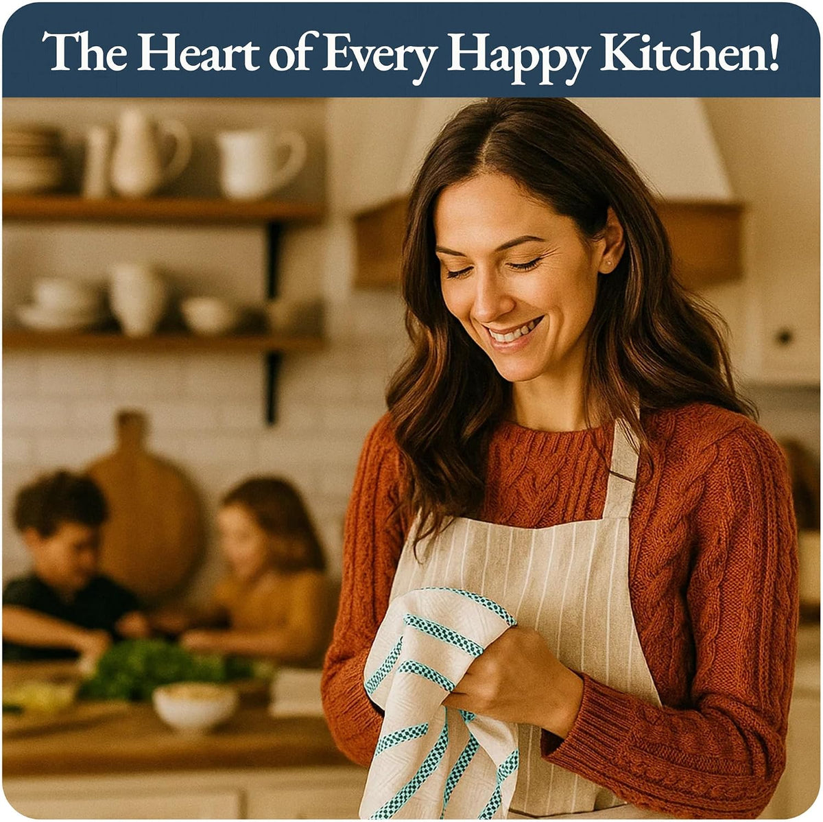Dish Towels for Kitchen 100% Cotton Tightly Woven - Olive