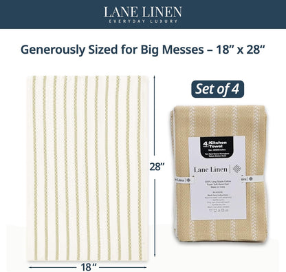 Dish Towels for Kitchen 100% Cotton Tightly Woven - Olive