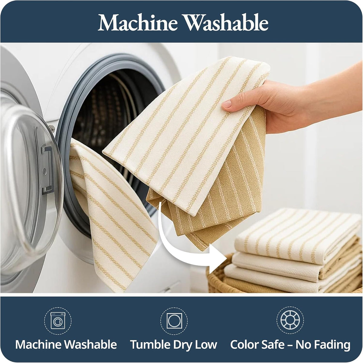 Dish Towels for Kitchen 100% Cotton Tightly Woven - Olive