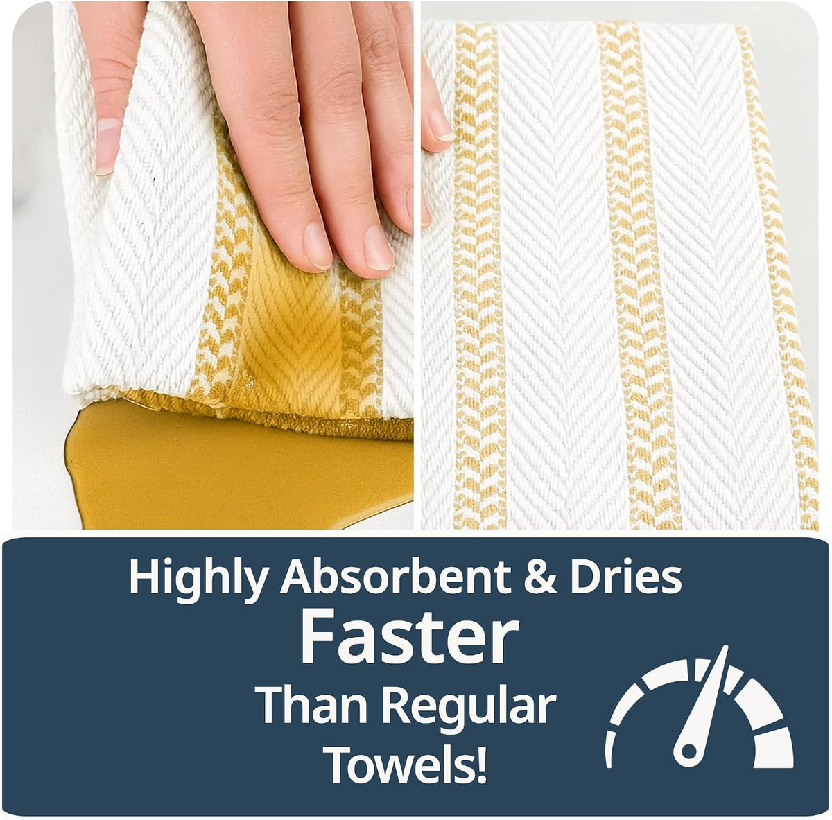 Dish Towels for Kitchen 100% Cotton Tightly Woven - Olive