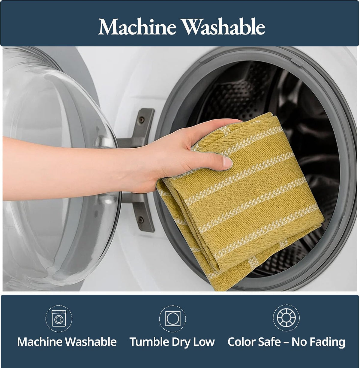Dish Towels for Kitchen 100% Cotton Tightly Woven - Olive