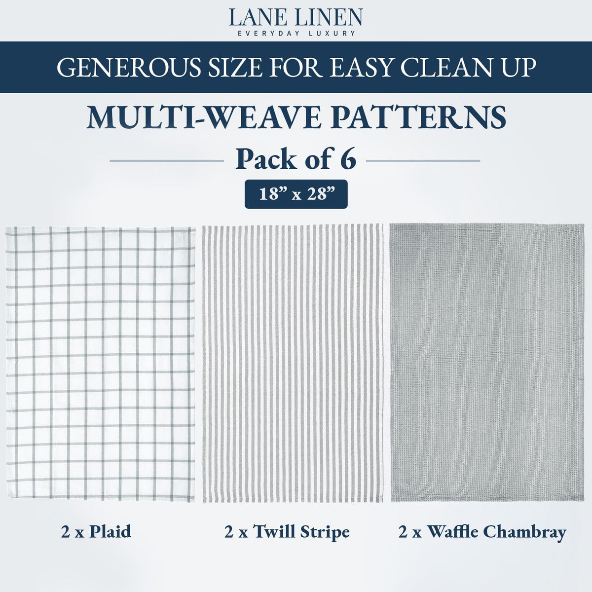 Dish Towels for Kitchen 100% Cotton Tightly Woven - Olive