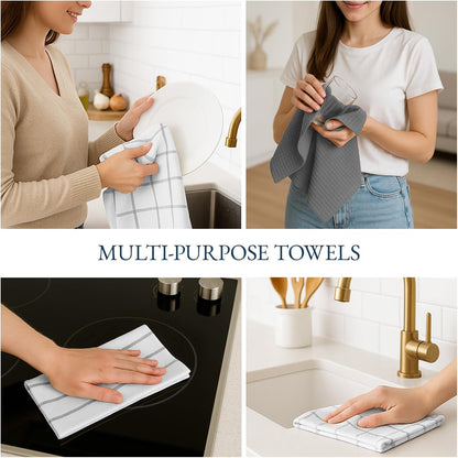 Dish Towels for Kitchen 100% Cotton Tightly Woven - Olive