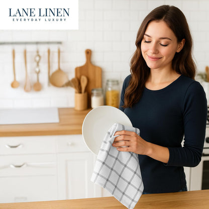 Dish Towels for Kitchen 100% Cotton Tightly Woven - Olive