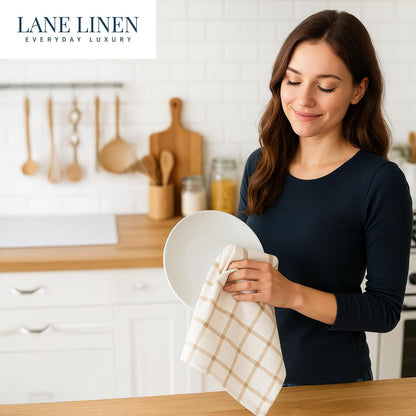 Dish Towels for Kitchen 100% Cotton Tightly Woven - Olive