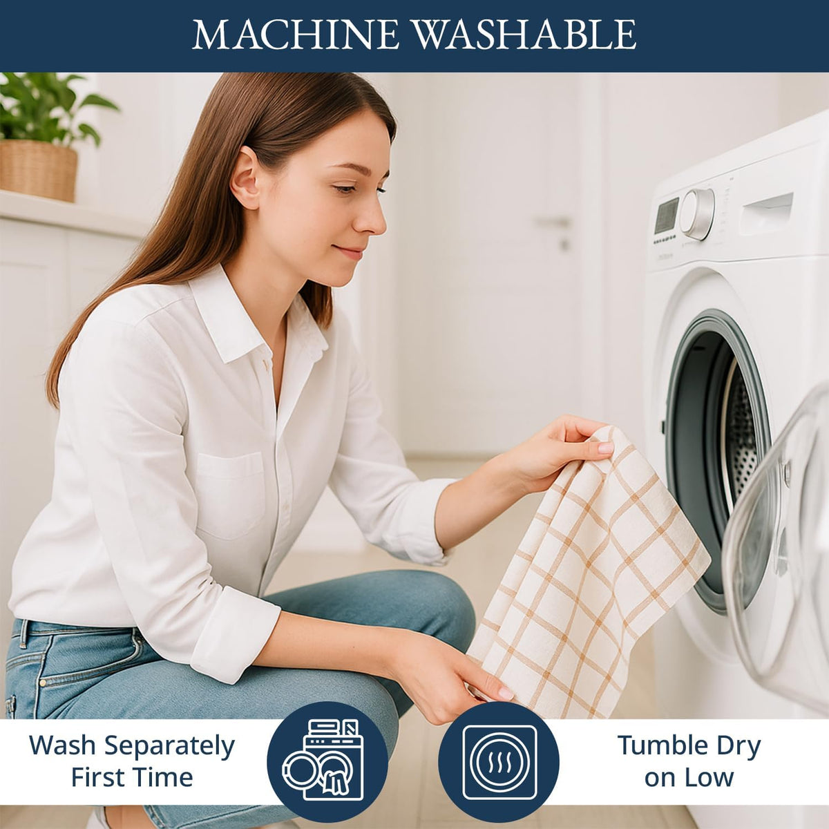 Dish Towels for Kitchen 100% Cotton Tightly Woven - Olive