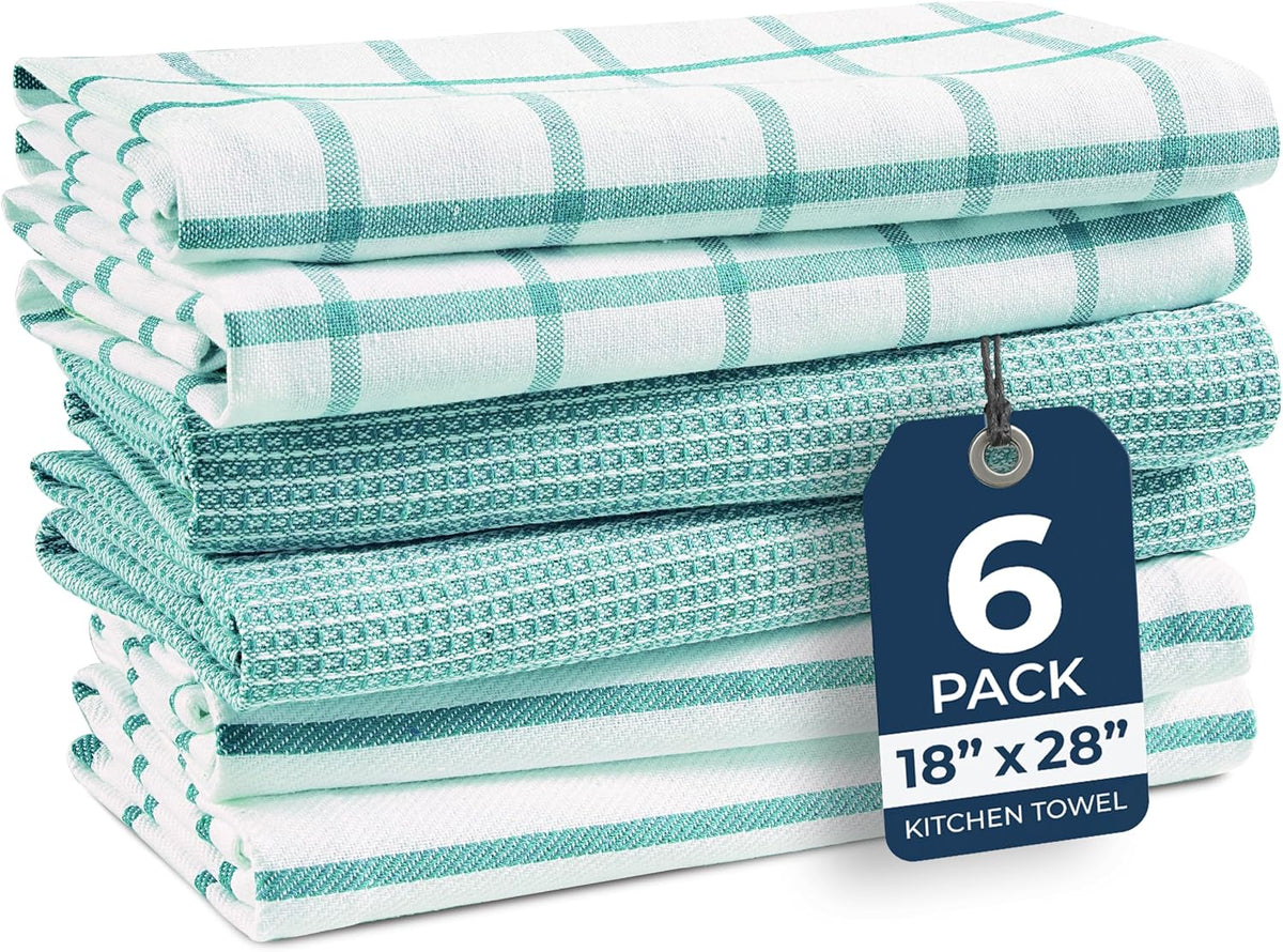 Dish Towels for Kitchen 100% Cotton Tightly Woven - Olive