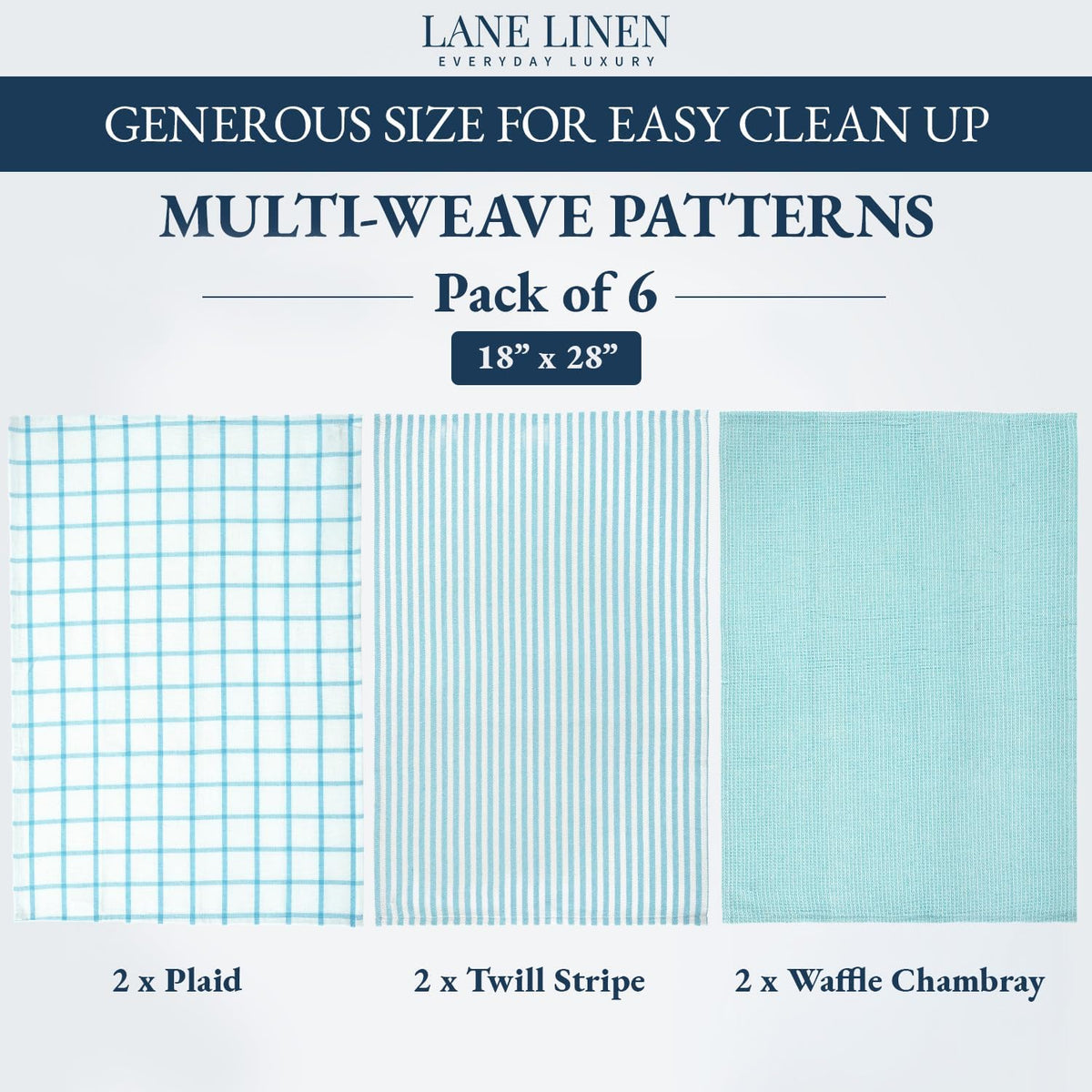 Dish Towels for Kitchen 100% Cotton Tightly Woven - Olive