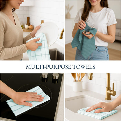 Dish Towels for Kitchen 100% Cotton Tightly Woven - Olive