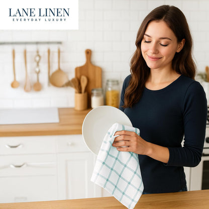Dish Towels for Kitchen 100% Cotton Tightly Woven - Olive