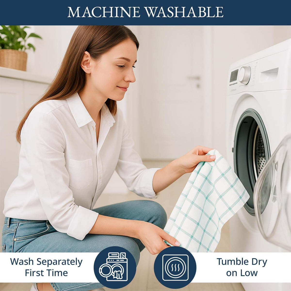 Dish Towels for Kitchen 100% Cotton Tightly Woven - Olive