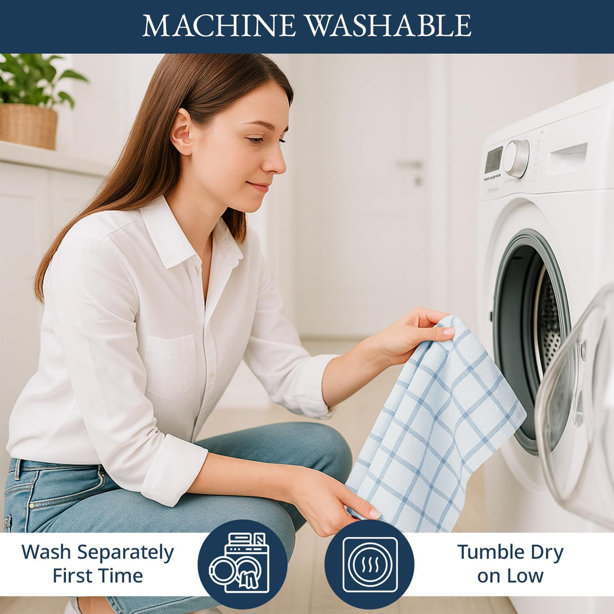 Dish Towels for Kitchen 100% Cotton Tightly Woven - Olive