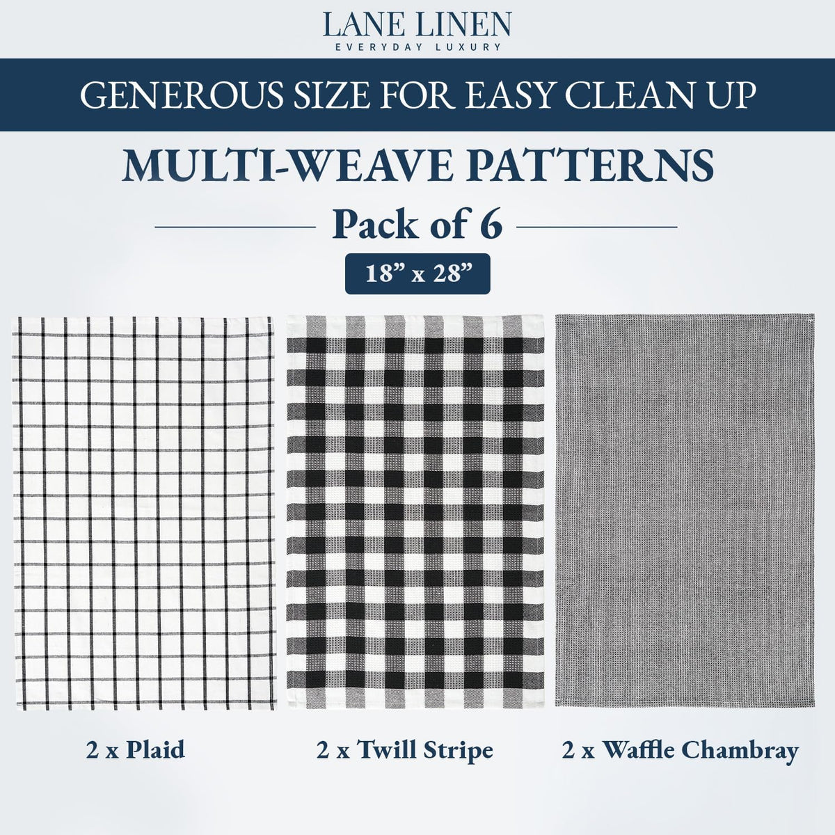 Dish Towels for Kitchen 100% Cotton Tightly Woven - Olive