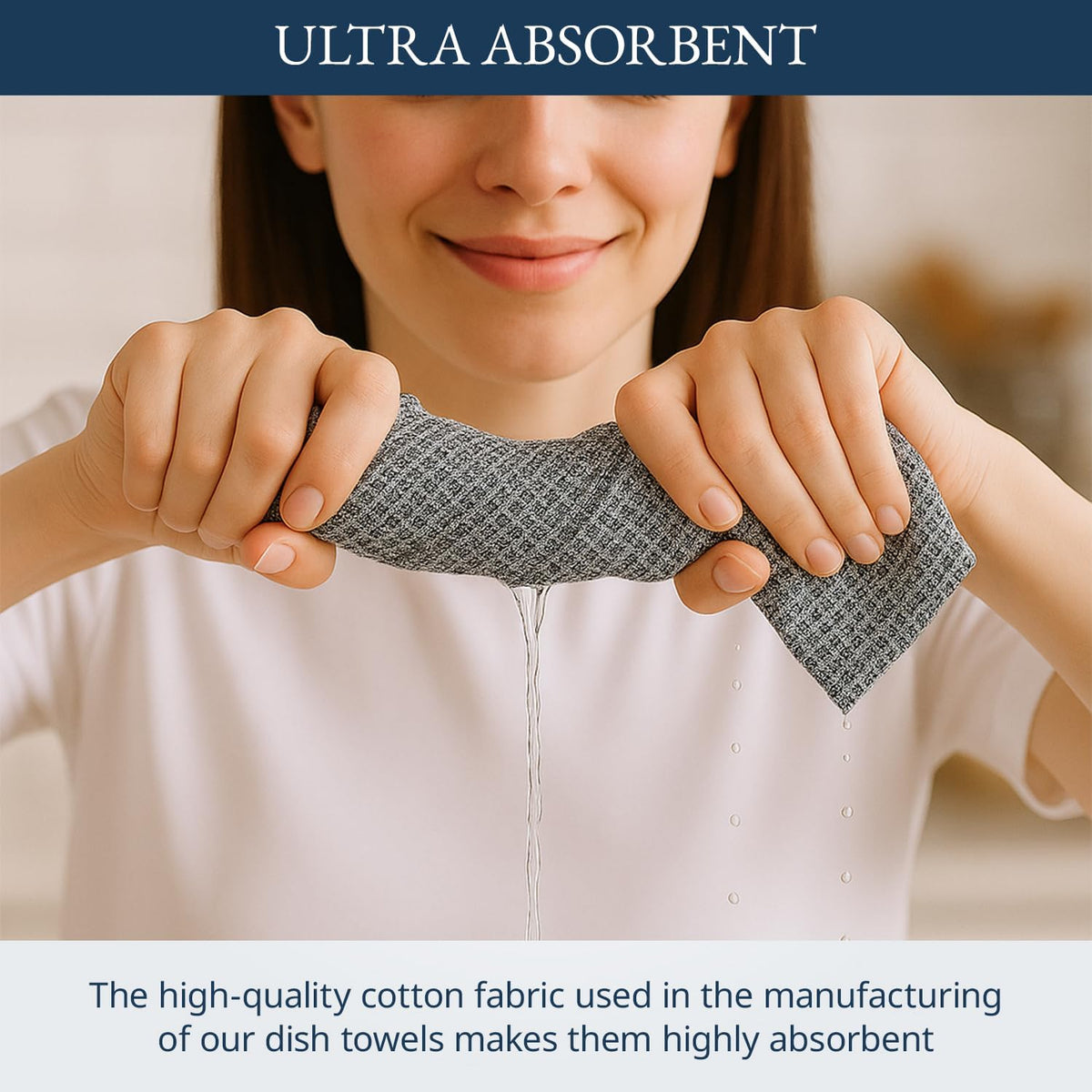 Dish Towels for Kitchen 100% Cotton Tightly Woven - Olive
