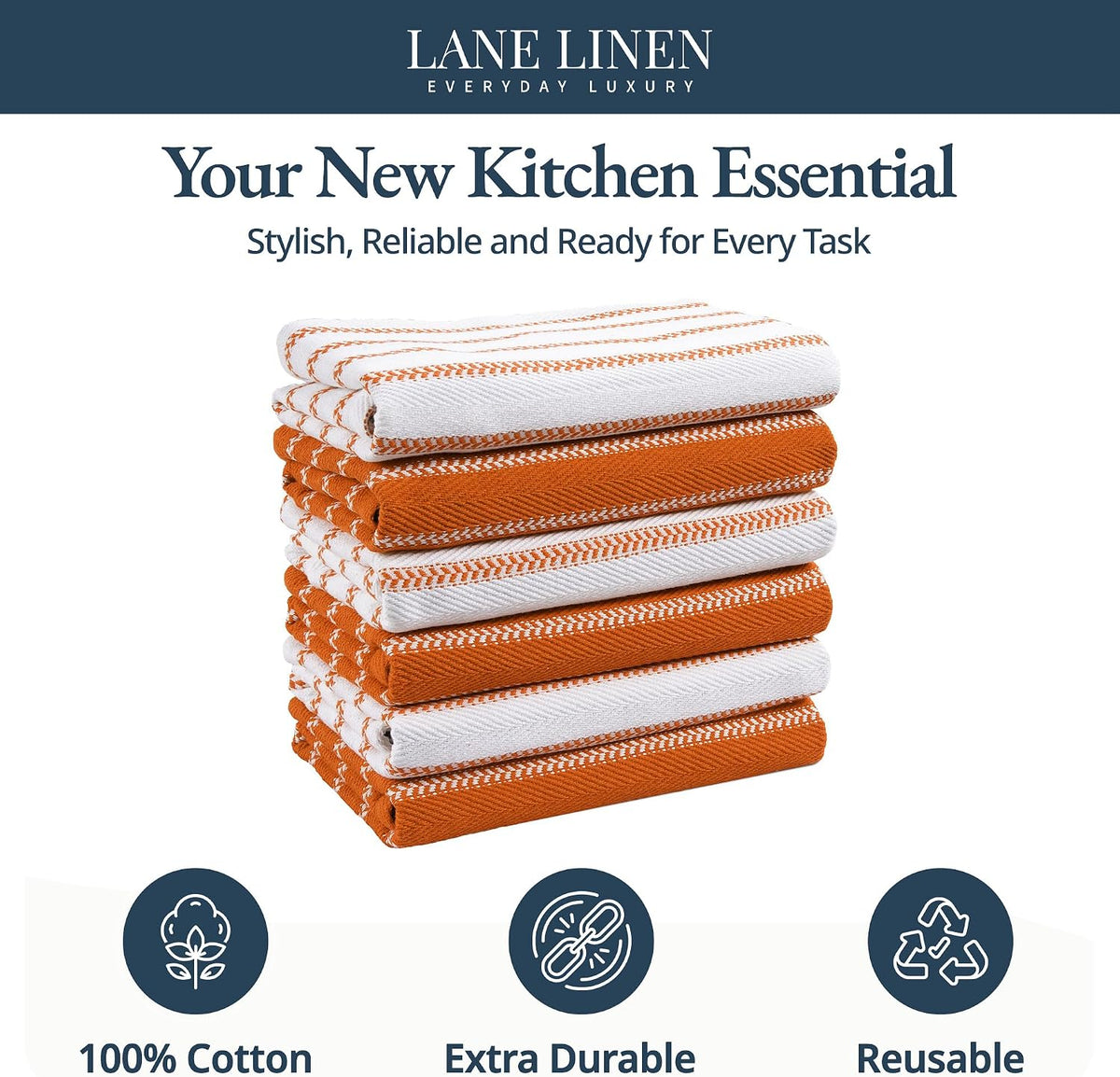 Dish Towels for Kitchen 100% Cotton Tightly Woven - Olive