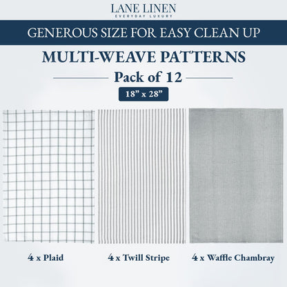 Dish Towels for Kitchen 100% Cotton Tightly Woven - Olive