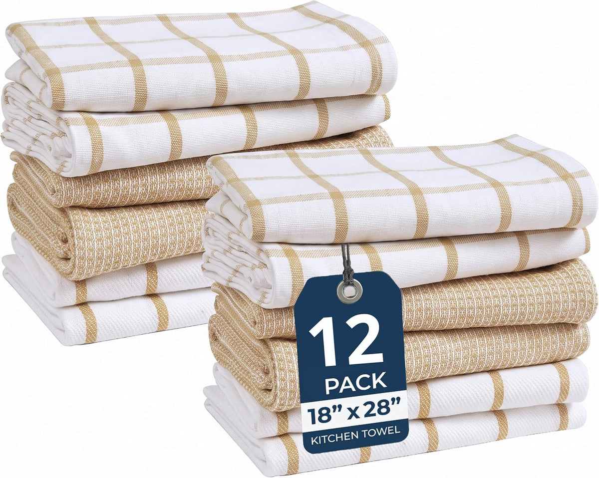 Dish Towels for Kitchen 100% Cotton Tightly Woven - Olive