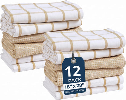 Dish Towels for Kitchen 100% Cotton Tightly Woven - Olive