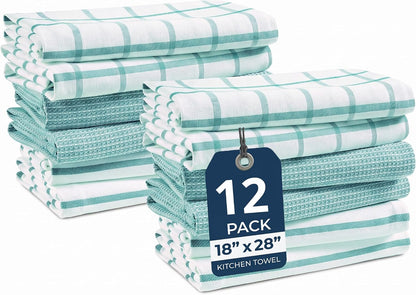 Dish Towels for Kitchen 100% Cotton Tightly Woven - Olive