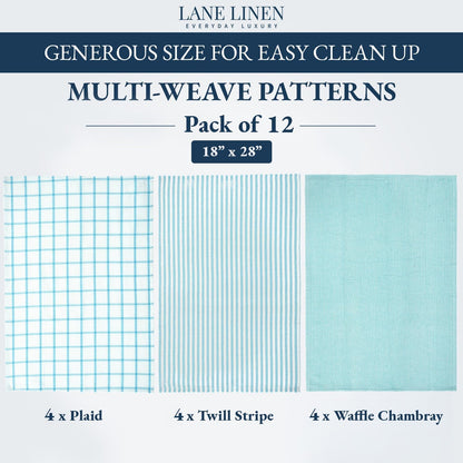 Dish Towels for Kitchen 100% Cotton Tightly Woven - Olive