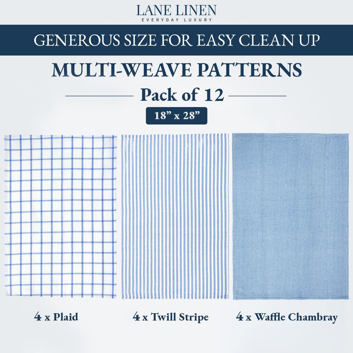 Dish Towels for Kitchen 100% Cotton Tightly Woven - Olive