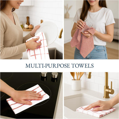 Dish Towels for Kitchen 100% Cotton Tightly Woven - Olive