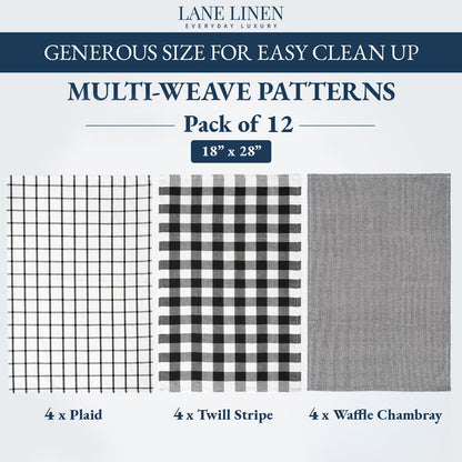 Dish Towels for Kitchen 100% Cotton Tightly Woven - Olive
