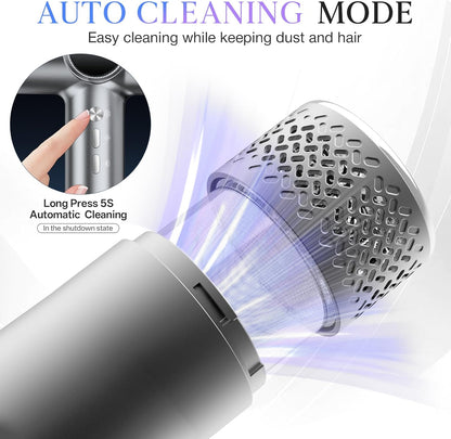 High-Speed Ionic Hair Dryer with Diffuser,160,000 RPM Professional Brushless Motor Blow Dryer,Fast Drying Without Damage,500M Negative Ions,Lightweight Travel Design (Low Noise, Salon Quality)
